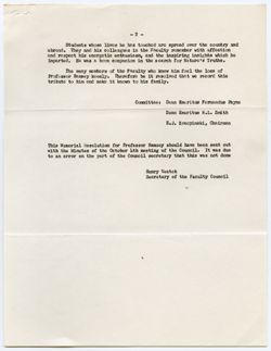 Memorial Resolution for Rolla Roy Ramsey, ca. 18 October 1955