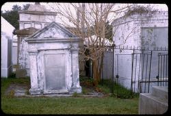 A leaning Sarcophagus Famille Gauthier de Montrevil New Orleans