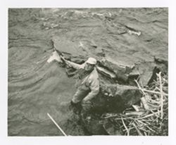 Harry Wismer fishing on Serpentine River