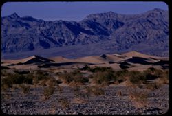 Death Valley's sand dunes and Grapevine Mtns. from near Stovepipe Wells
