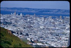 heart of San Francisco from Twin Peaks on clear, cold day
