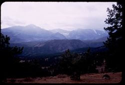 Mountains south of Hwy through Rocky Mtn. Nat'l Park.