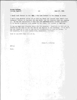 Correspondence, 1963-1981