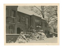 Large house in the snow