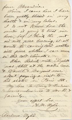Anderson M. Wylie to Andrew Wylie, Jr., 2 November 1858