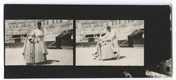 Item 0349. Various shots of Alexandrov in the arena, making passes with a cape. Empty stands in background. Two prints on each strip.