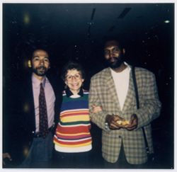 Ed Guerrero with Phyllis Klotman and Rudolph Byrd at Emory University