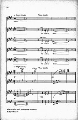 Rockin' Chair, Vocal score 1949