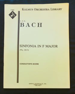 Sinfonia in F Major  Edwin F. Kalmus & Co.: Miami, Florida