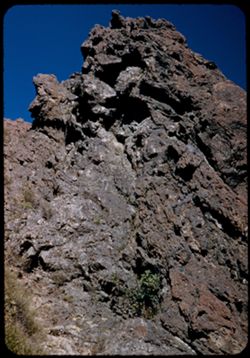 Great cinder-like rock at top of Mt. Tamalpais.