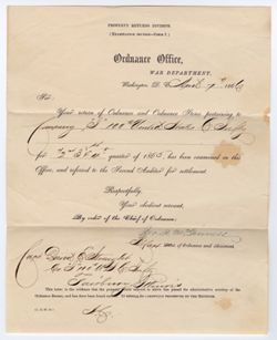 1866, Apr. 7. Receipt from ordnance office