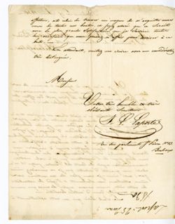 G. L. LAPORTE, Rue de parlement St. Pierre No 13, Bordeaux, [France]., To William MARCLURE [sic], Président de l'académie des sciences naturelles à Philadelphie., 1830 June 25