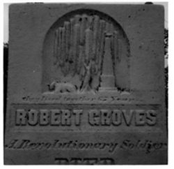 Willow, lamb, dove on monument (They lived together 65 yrs.) A Revolutionary soldier, Robert Groves - [Martha]