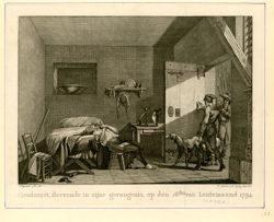 Condorcet, stervende in zijne gevangenis, op den 28sten van Lentemaand 1794