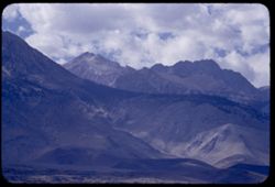 High Sierra in Inyo county seen from Owens Valley between Independence and Big Pine