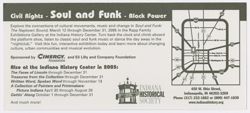 Exhibit promotional handout, "Soul and Funk: The Naptown Sound" (2 copies), circa 2004-2005