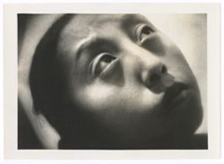 Item 0189.  Two similar shots, head only, of Indigenous woman. Three-quarter profile - subject looking up and to the right.