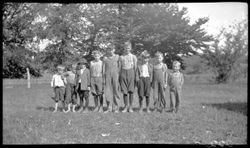 Lineup of boys at Smith School