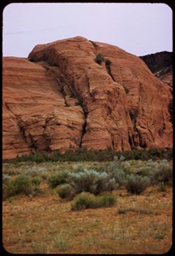 Corrugated sandstone formations in Snow's Canyon near St. George, Utah