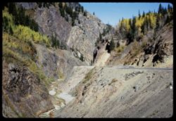 US Hwy 550 in canyon of Uncompahgre river in S.W. Colo.