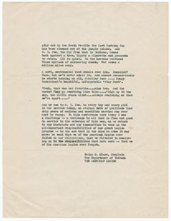 Untitled one-page typescript by Ralph E. Klare