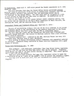 Memo from Joe to Senator re Patent Information, October 14, 1980