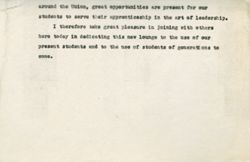 "Remarks at the Dedication of the New Lounge Union Building," May 3, 1939