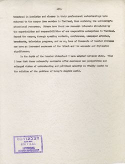 "Widening Horizons American Council on Education - Committee on Institutional Projects abroad, Conference on University Projects Abroad." -Washington, D.C. November 16, 1956