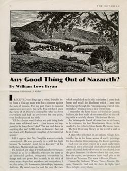 "Any Good Thing Out of the Nazareth," 1935