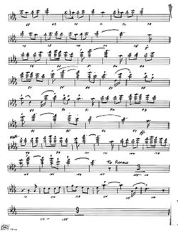 I. Whistling and marching theme, Manuscript / orchestra pts (flute I)