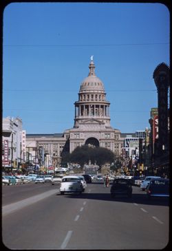 View north on Congress street toward largest of State Capitols Austin