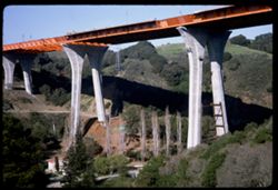 New high bridge over  Junipero Serra Extension Freeway