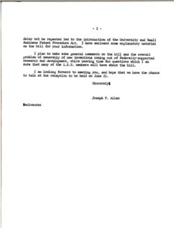 Letter from Joseph P. Allen to Rowland Nofsinger of C. W. Nofsinger Company, May 29, 1979