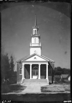 Christian church, pinhole lens