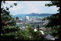 View over city toward Europa Hotel from Kapuzinerberg Salzburg X