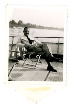 Jack Howard on the deck of a boat