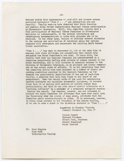 Original Letter from Committee to Examine “Faculty Council Document #13 for 1962-63 (The Hagan Report)” to Professor Greenleaf, undated