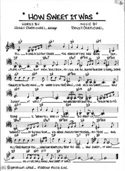 How sweet it was, manuscript / lead sheet (melody with chord symbols), (1965)