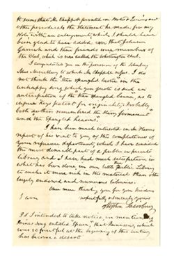 1873, Mar. 17 - Salisbury, Stephen, 1835-1905, bank president. Worcester, Mass. To James Hammond Trumbull. His essay on the “Star spangled banner.”
