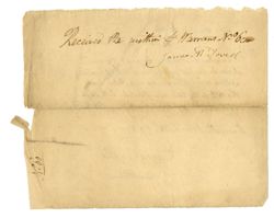 1793, Dec. 18 - M’Dowell, James, guide. Knoxville, Tennessee. To the United States: bill for services in attending Brigadier General [John] Sevier on his expedition into the Cherokee nation, Oct. 3-26, [1793].