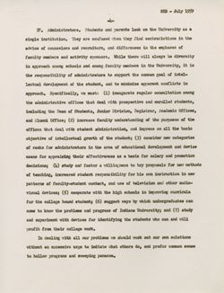"Remarks by Wells and Others Board of Trustees Meeting." -Camp Brosius July 2-5, 1959