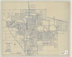 Map showing sanitary sewer system