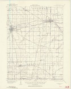 Indiana-Ohio, Winchester Quadrangle [1958 reprint]