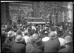 Gov. Marshall giving address at Martinsville (Thomas R. 1854-1925)