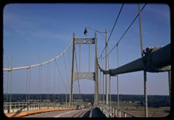The South tower from center of suspension span. American span of 1000 - Islands bridge.