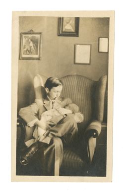 Roy Howard holds newborn Jack Howard