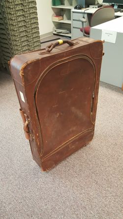 Leather Garment Suitcase