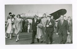 Roy Howard and company return from "Round the World Inaugural Flight"