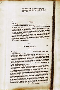 Collections and Researches made by the Michigan Pioneer and Historical Society, Vol. XV, pp. 8-24.