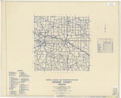 General highway and transportation map, Orange County, Indiana